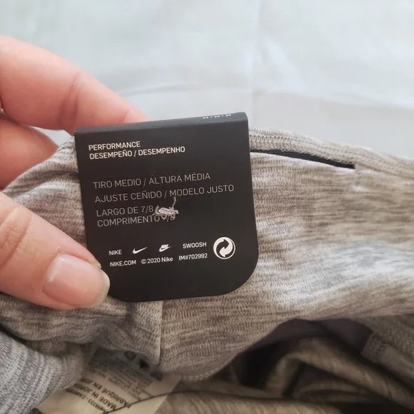 Nike Pants Women's Medium Multi Color One Color-Blocked Heathered 7/8 Leggings - Picture 7 of 11